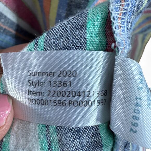 Marine Layer Camp Shirt M - Rainbow Stripe Button Down Normcore Retro Skater Fit - Picture 10 of 11